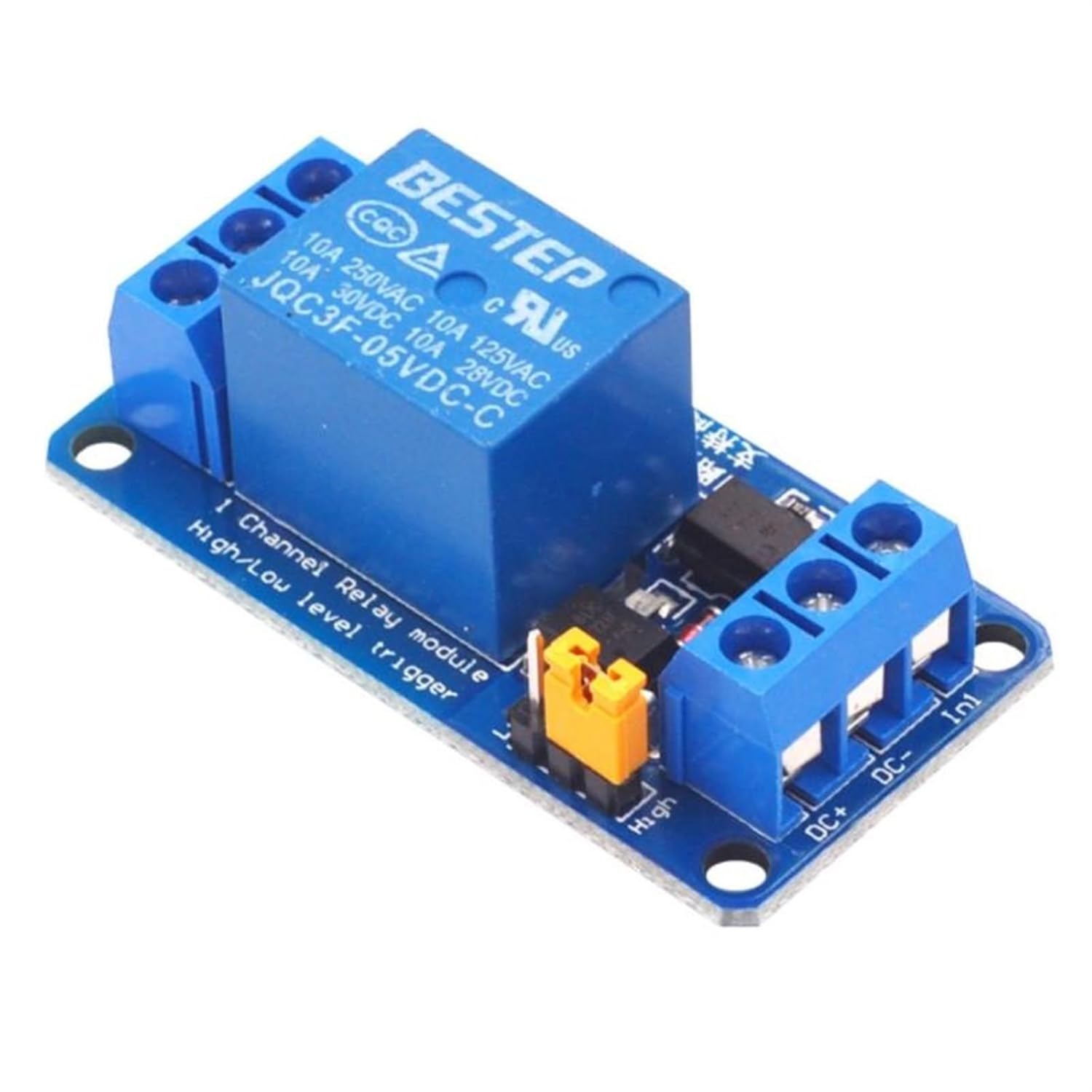 3.3V 5V 12V 24V 1 Channel Relay Module High and Low Level Trigger Dual Optocoupler Isolation Board(3.3V)