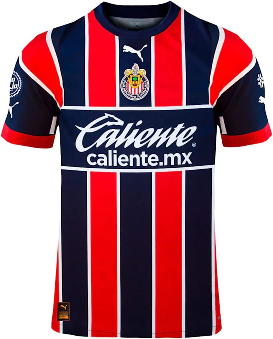 PUMAChivas Men's Authentic Alternative Jersey 22/23 (as1, Alpha, l, Regular, Regular) Red, Blue
