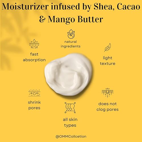 Miniatura 5 de Loción natural de karité y mango para manos y cuerpo, crema hidratante y ligera para piel seca y sensible agrietada, súper hidratación no grasa,
