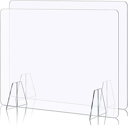 Amazon 2枚セット アクリルパーテーション 卓上パーテーション デスクパーテーション 600x600x4mm 飛沫防止対策アクリル板 ウイルス対策 デスク用仕切り板 対面式スクリーン 飲食店 オフィス 学校 病院 薬局 組立式 コロナ対策 アクリルパーテーション