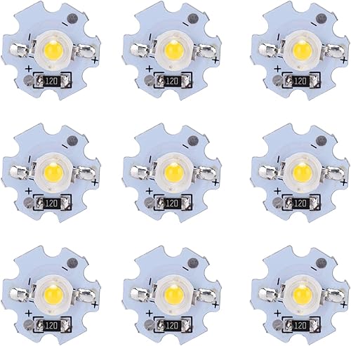 Miniatura 9 de Chip LED de 25 piezas, chip de fuente de luz de 0.5 W 5 V con placa de aluminio, bombilla LED de alta potencia para bombilla de maíz luz de