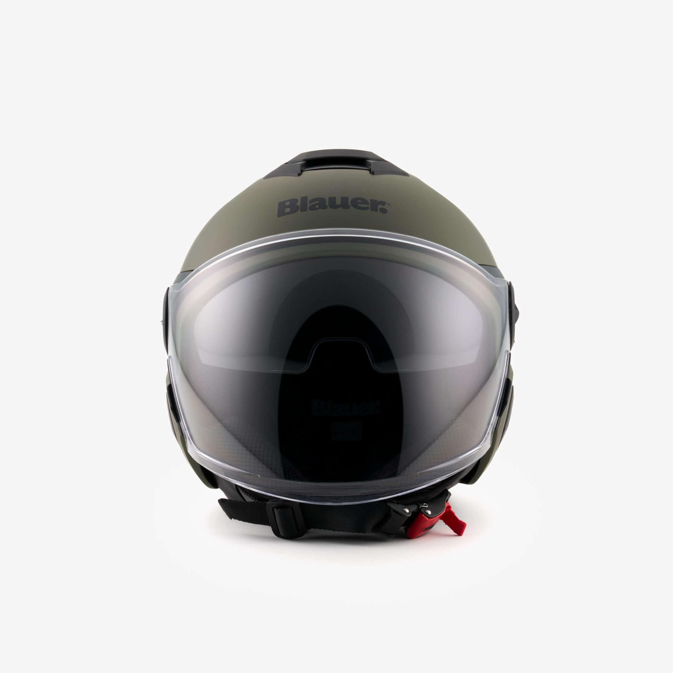 Casco Blauer HT Demi Jet DJ01 Mono verde mate XL