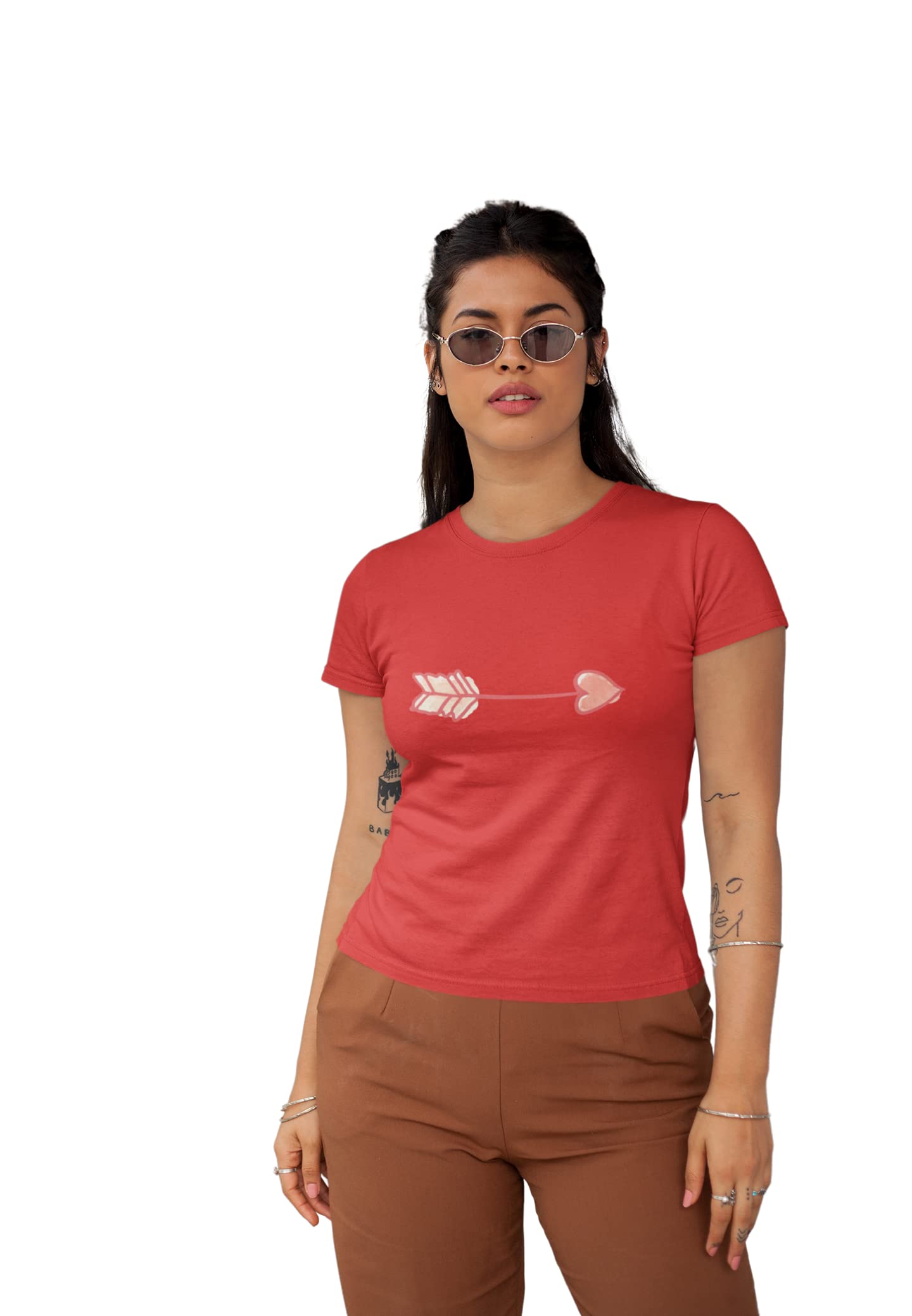 DOGAR ESSENTIALSArrow of Love -Red-Printed T-Shirts