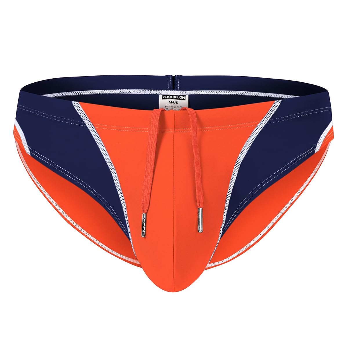 BIATWOWR Sexy Low Rise Swim Trunks - Bulge Pouch, Adjustable Drawstring Comfort