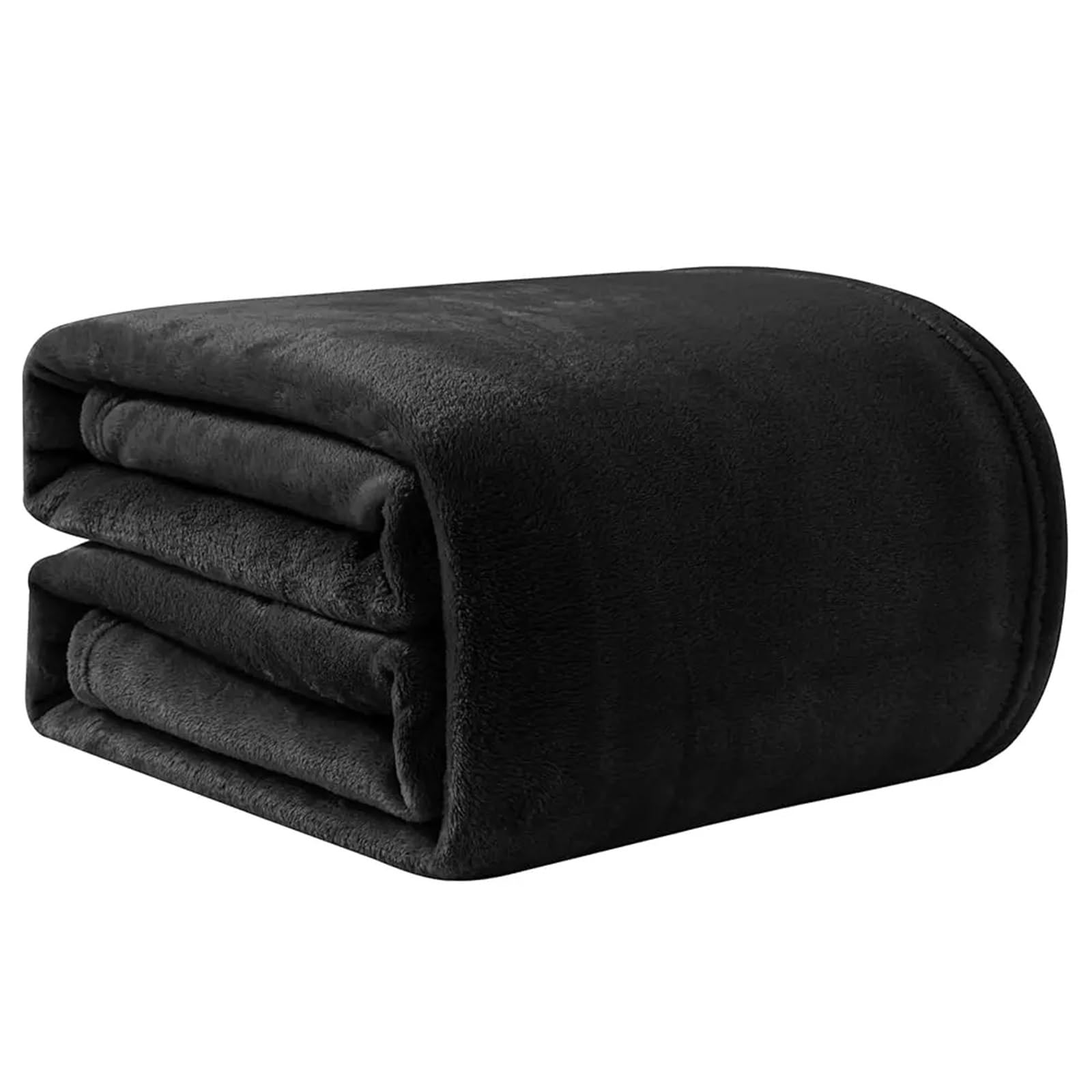HWJFDC Throws for Sofas Good Nite Cozy Fleece Blankets: Soft And Plush Throws For Sofas - Ideal For Adults, Machine Washable Warmth(Black,200x230cm)