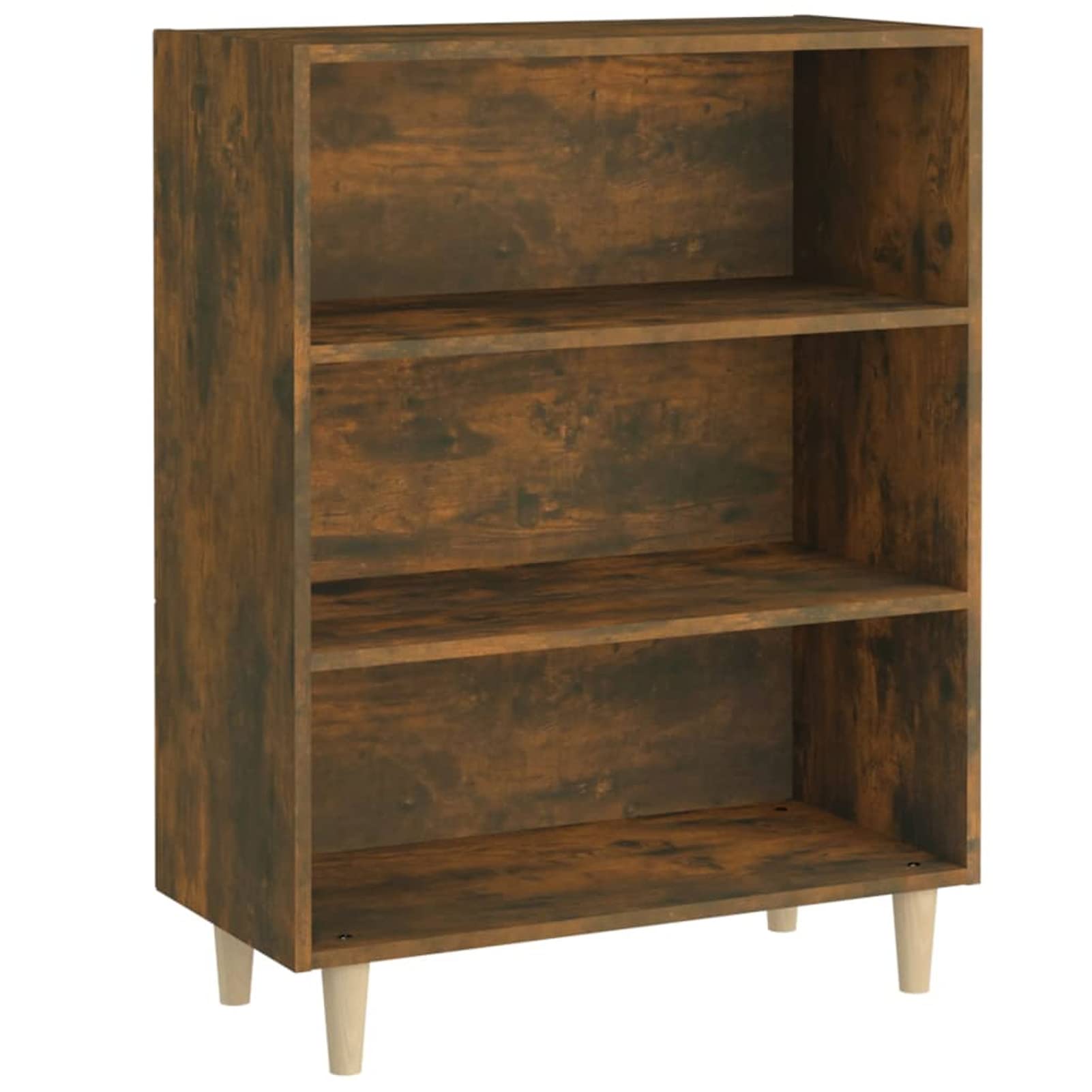 Tidyard Credenza Bianca In Legno Multistrato – Libreria A 3 Ripiani, Mobile Buffet Da Cucina, 69,5x32,5x90 Cm, Per Soggiorno E Ufficio