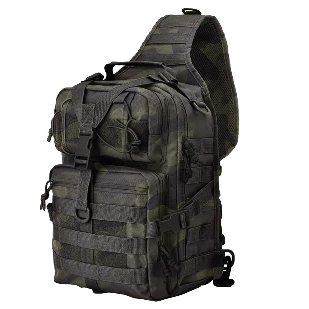 HAOMUKTactical Sling Bag Pack Military Rover Shoulder Sling Rucksack EDC Molle Assault Range Bag