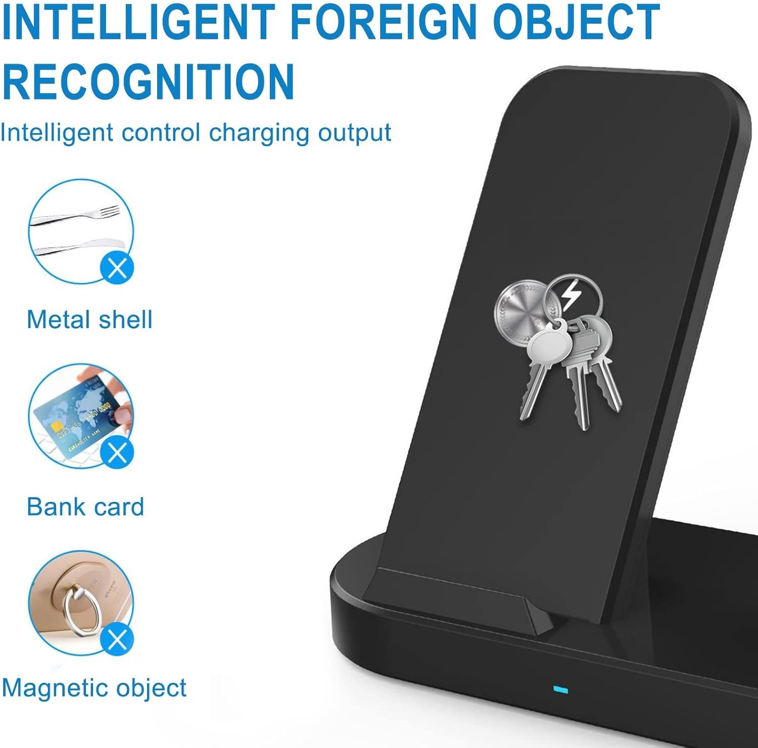 3 in 1 wireless charging station with digital alarm clock charging station for multiple devices 15w wireless charger stand compatible with ios andr