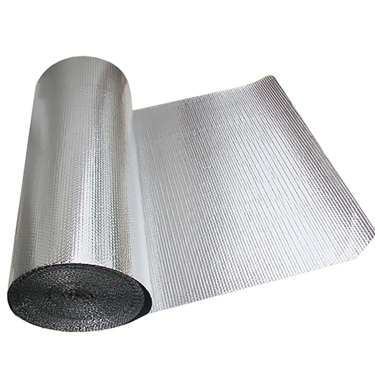 Lámina Reflectante de Burbujas autoadhesiva, Aislante térmico, película de Burbujas de Aluminio Doble, para Paredes, áticos, conductos de Aire, Ventanas y radiadores (tamaño: 1 x 6 m [39 pul
