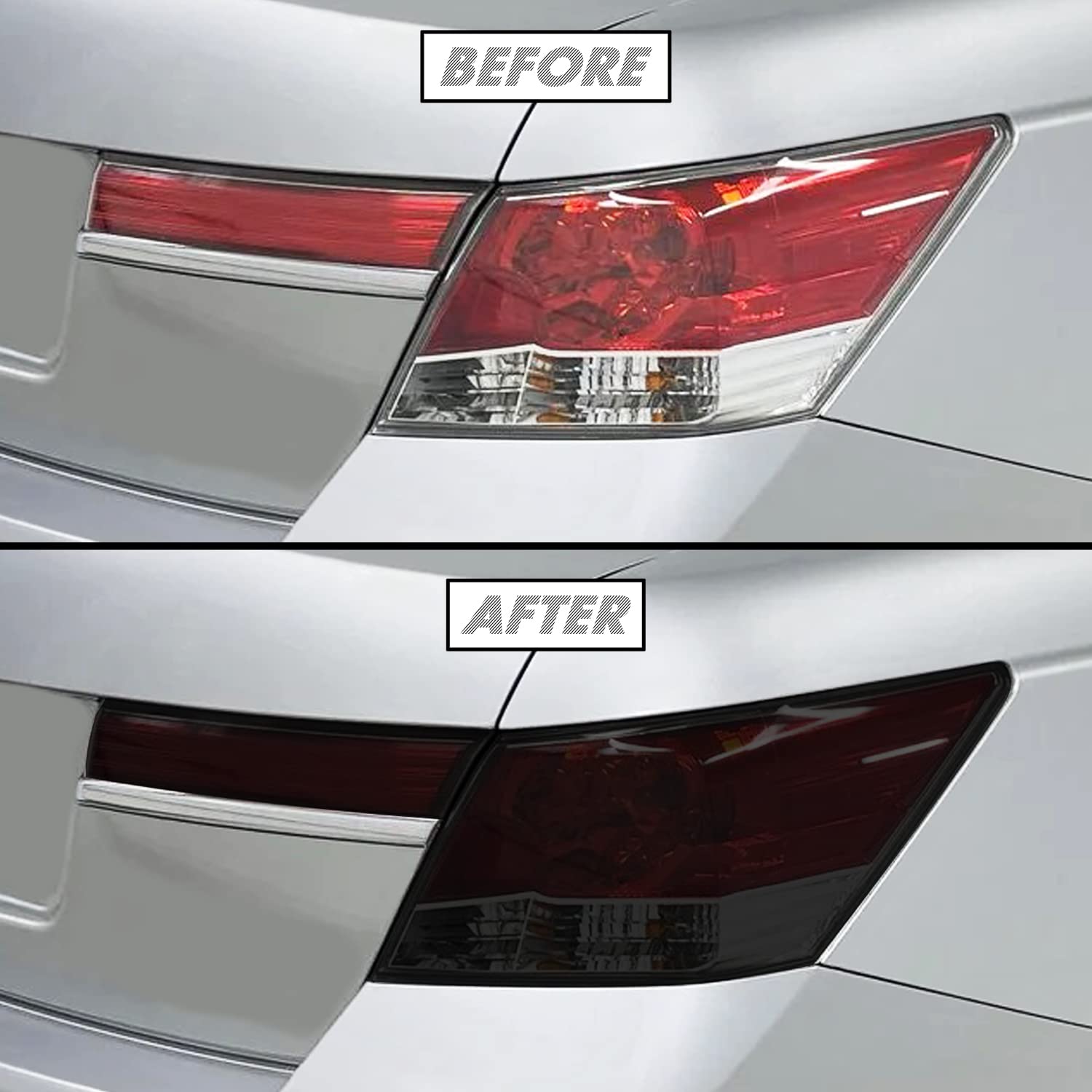OMAC Chrome Trunk Tail Light Trim Frame For 2011-2012 Honda Accord Sedan (2-Piece Set)