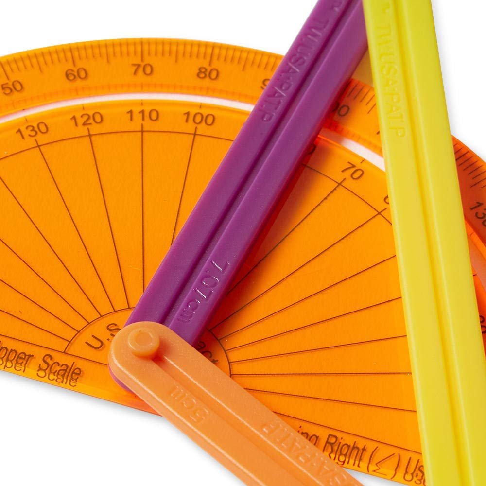 hand2mind AngLegs Classroom Kit with Protractors, Explore Angles, Shapes, and Geometry, Triangle