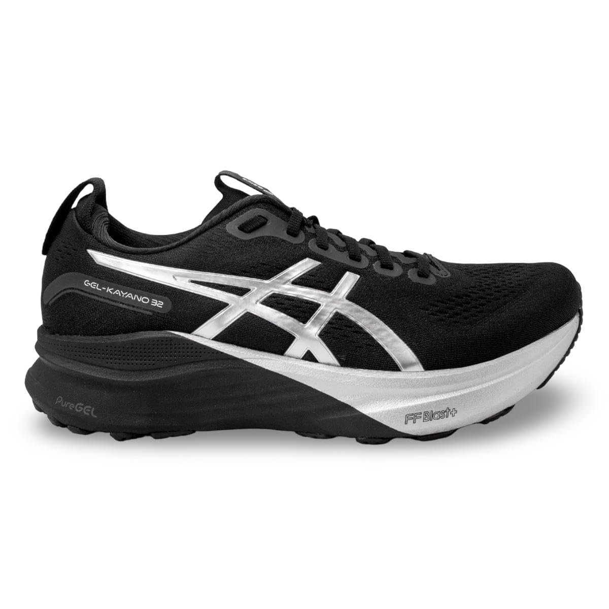 ASICS Mens Gel-Kayano 32 Platinum Platinum/Black Running Shoes - 6 UK (1011C215.001)