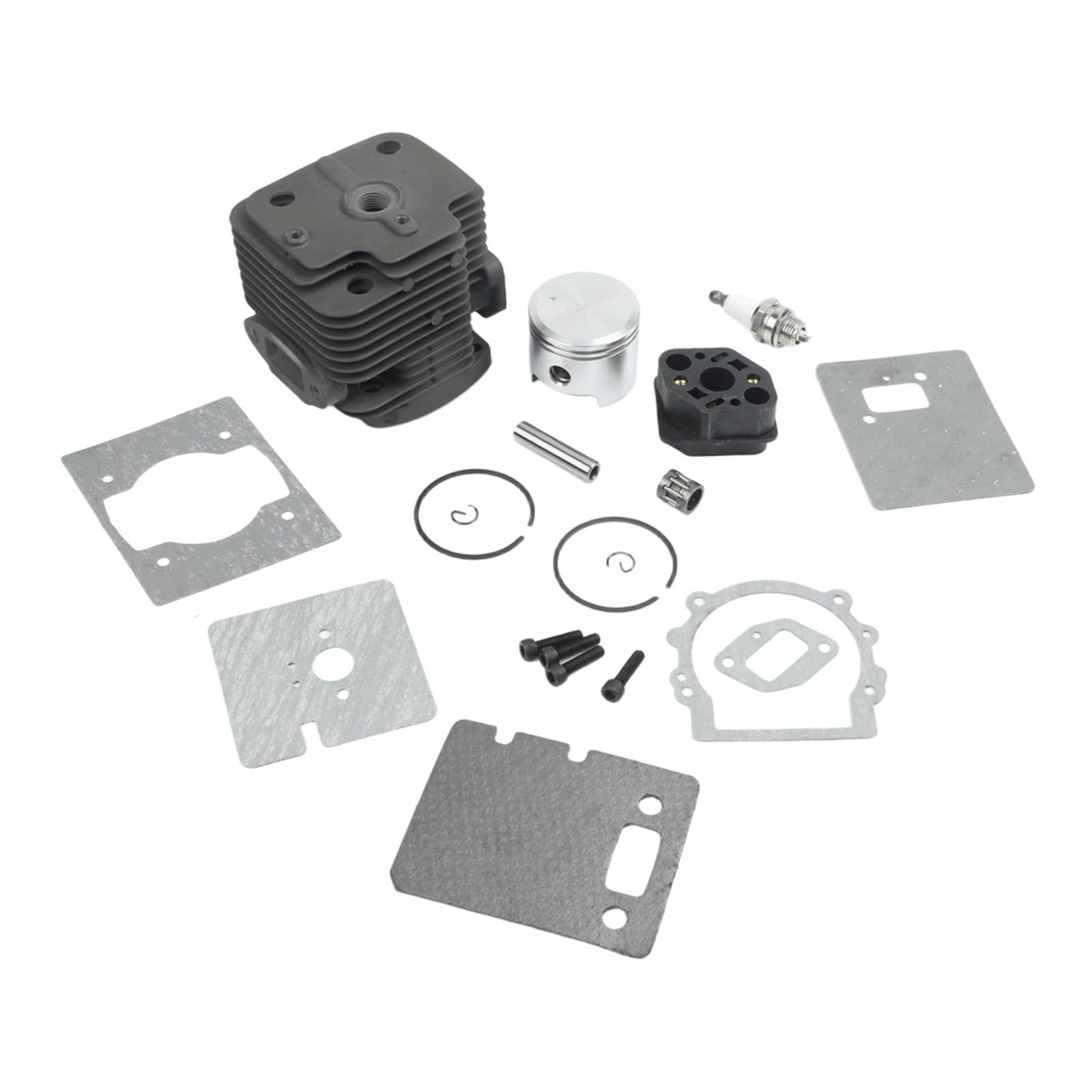 FUBESK Kit de pistón cilíndrico Pb-770 Pb-770H Pb-770T Soplador de mochila, juego de reconstrucción de motor de metal con anillos de junta de cojinete de pasador, A130001050 V100000290 Arrancador de