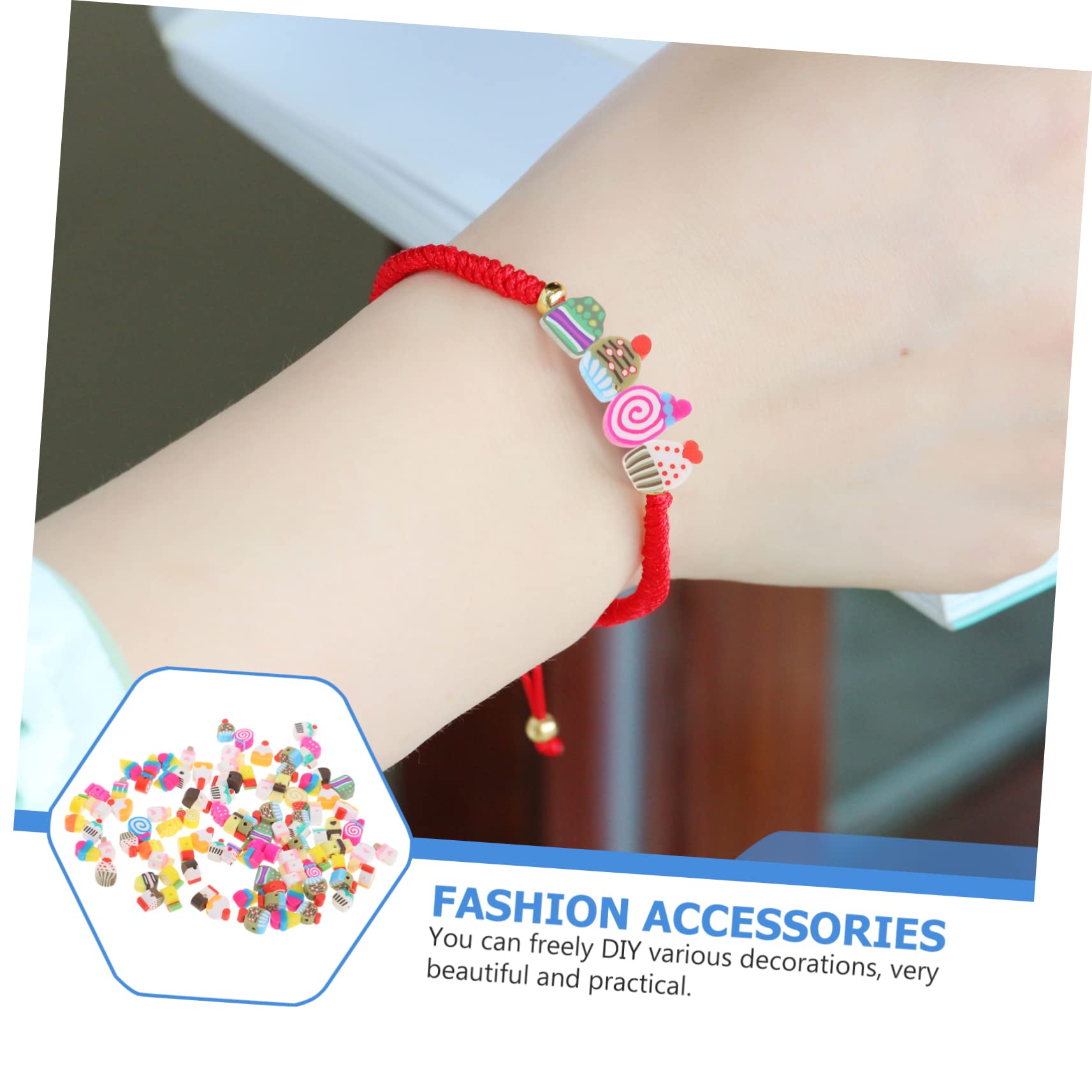Lurrose 6juegos Abalorios De Polimérica Para De Material Para Manualidades Coloridos Para Pulseras y