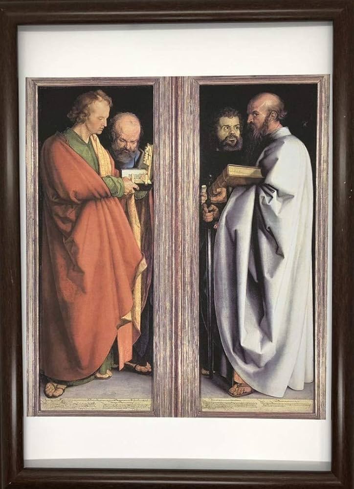 アルブレヒト・デューラー、【四人の使徒　２】、希少豪華画集画、新品高級額・額装付 アルブレヒト・デューラー 「四人の使徒」 [66752122]のアート