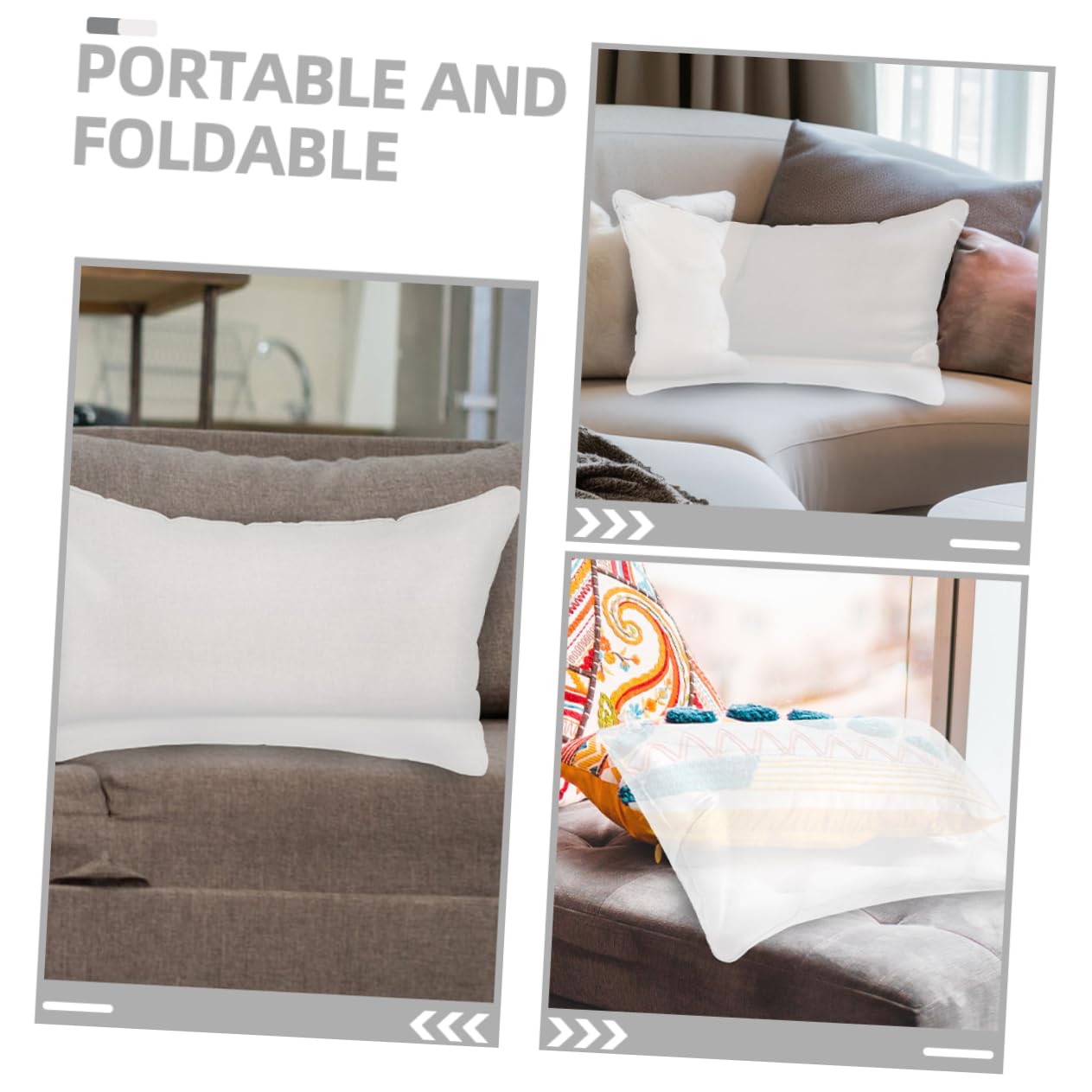 INOOMP 5pièces Camping Oreiller Gonflable Transparent Coussin De Voyage Compact Et Ergonomique pour Activités De Plein Air