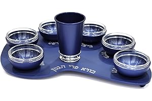 Large Modern Passover Seder Plate Painted Aluminum Tray