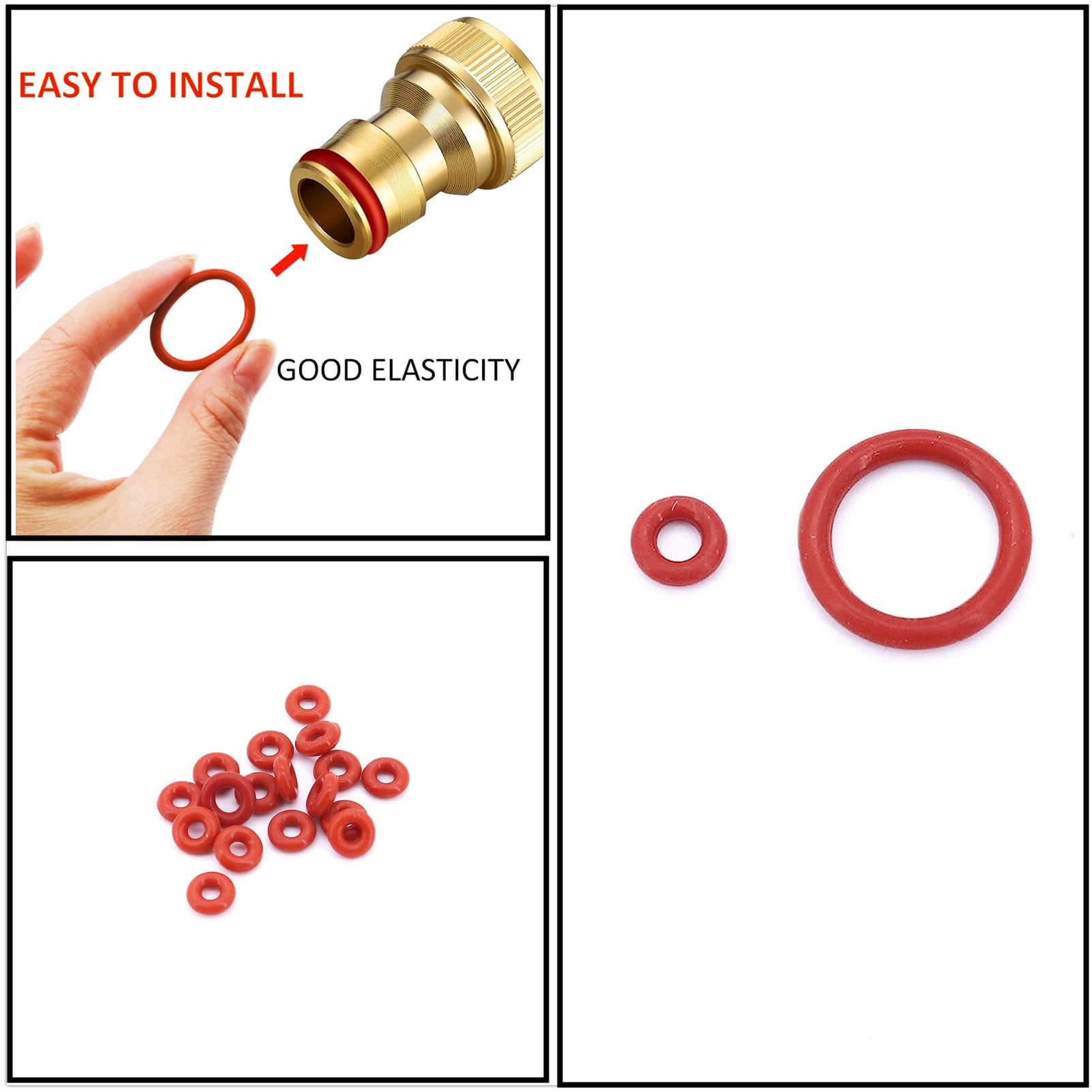 Joints Toriques Silicone Rouge 2mm Épaisseur - Qualité Alimentaire (10/20/50/100pcs)