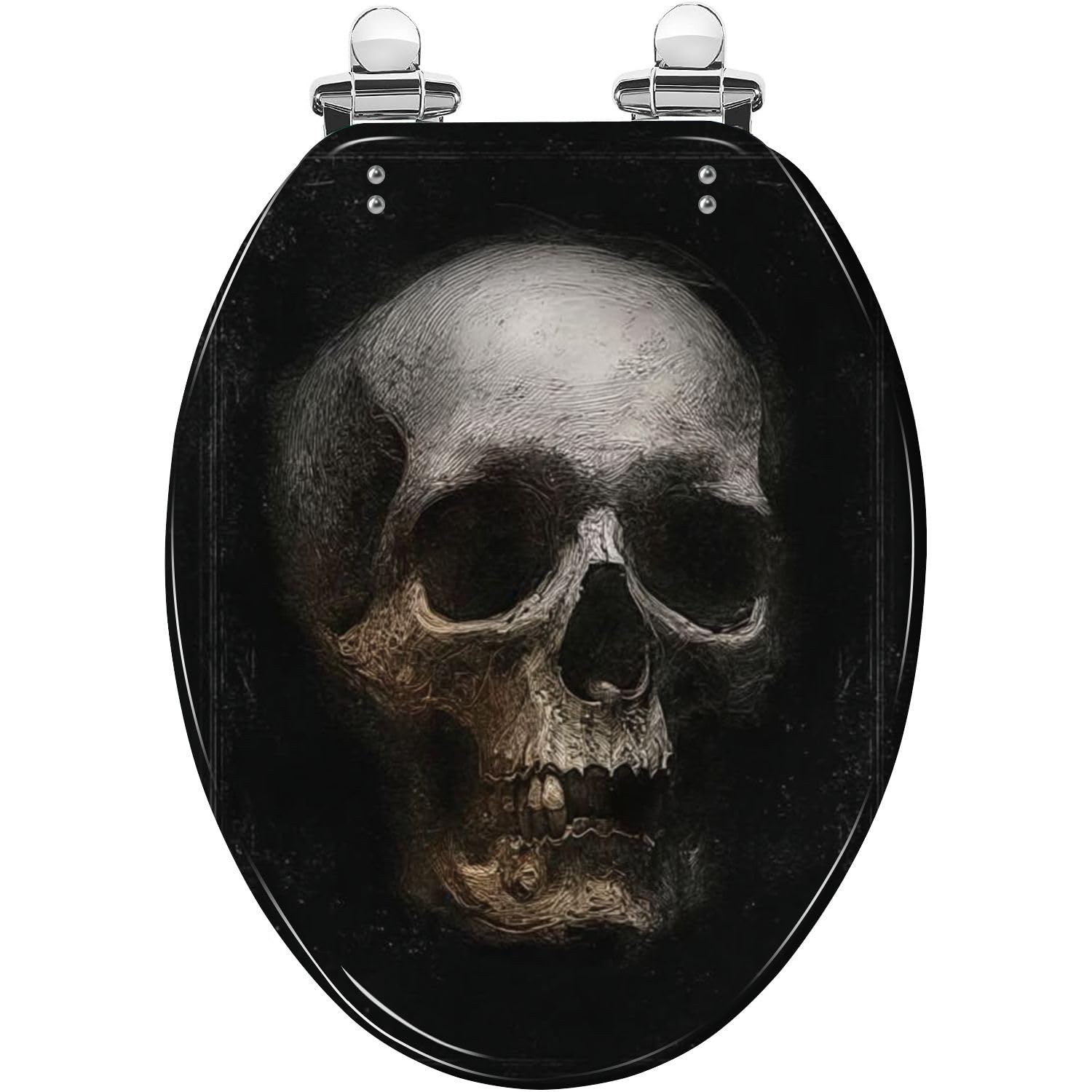 Elongated Resin Toilet Seat with Slow Close Lid and Quick-Release Hinges Easy to Clean(Multi8,18.5x14.5)