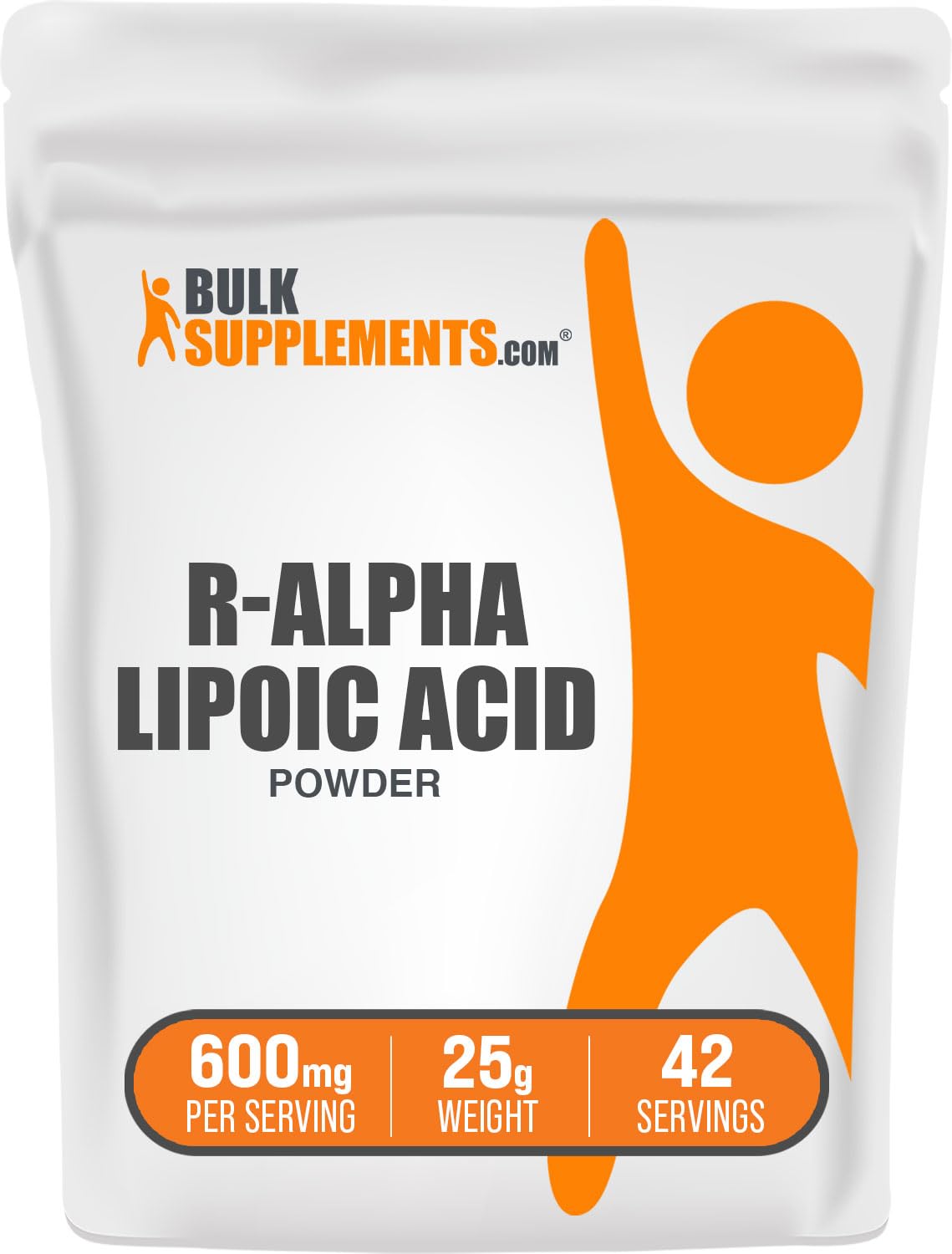 BulkSupplements.com R-Alpha Lipoic Acid Powder - R-ALA Supplement, R Alpha Lipoic Acid 200mg - Antioxidants Supplement, Gluten Free, 200mg per Serving, 25g (0.88 oz) (Pack of 1) 0.88 Ounce (Pack of 1)