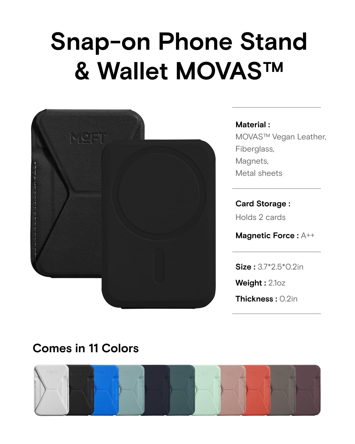 MOFT Magnetische Portemonnee Standaard Kaarthouder voor iPhone 15/14/13