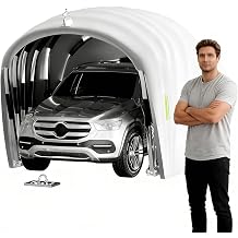 Kinself Retractable Stainless Steel Carport,Heavy Duty All Weather Mobile Foldable Car Canopy Garage,Portable Anti-Snow Car Shelter Tent Cover for Outdoor,Cars,Motorcycles,Grey 5.5X2.5X2.3m