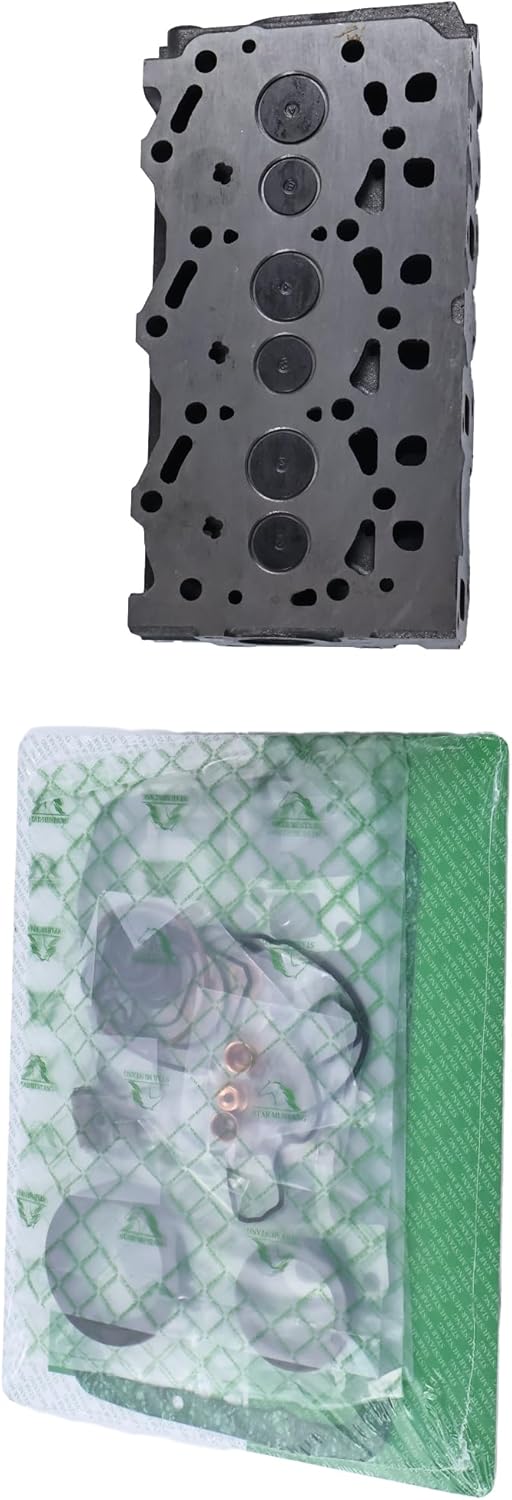 FridayParts Replacement Cylinder Head W/Gasket 119515-11750 for Yanmar 3TNV70 Engine Hitachi ZX17U-2 ZX17UNA-2 Excavator John Deere 855D 850D Utility Vehicle