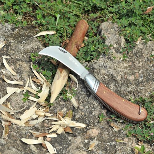 Cuchillo de Jardín Plegable Linsen Outdoor con Hoja de Acero Inoxidable miniatura 2