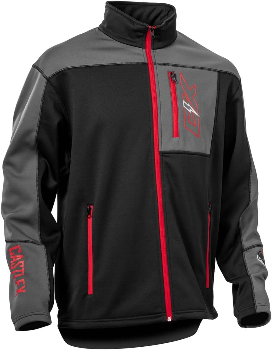 Castle X Men's Fusion G5 Mid-Layer Jacket (Red/Black/Charcoal - Large)