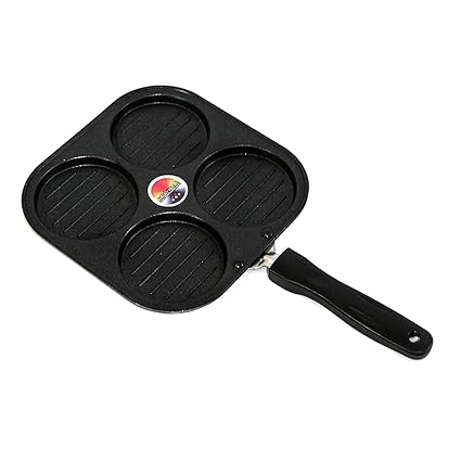 TS MART Mini Uttapam Pan/Pancake Pan/Multi Snack Maker 4 in 1 (Aluminium, Non-Stick)