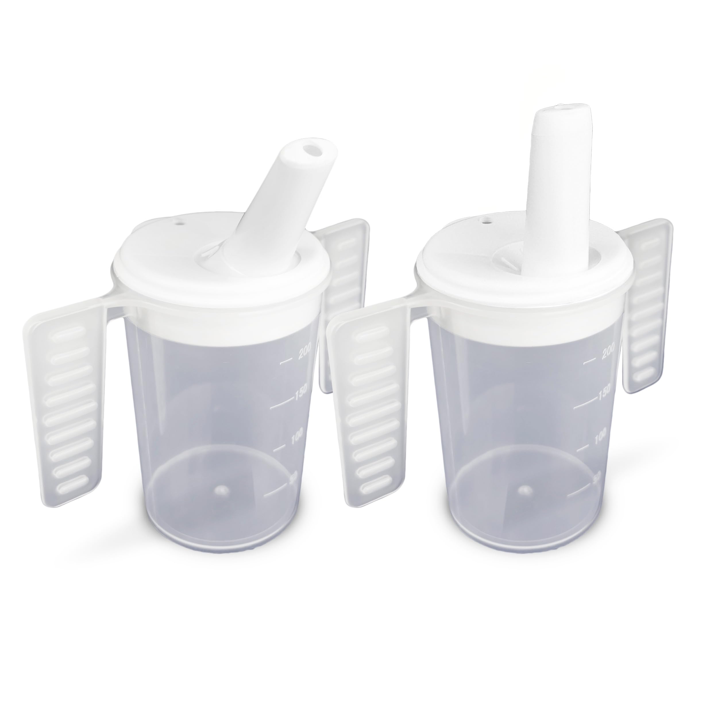 Vaso con Asa en Forma de Ala y Tapa para Beber Ajustable - Paquete de 10 | Vasos para Adultos Vaso para Beber para Adultos de Doble Asa Vaso para Beber Pequeño con Tapa Ajustable y Caño
