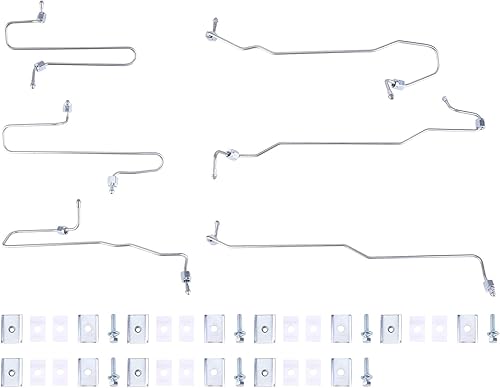 Miniatura 9 de Juego de línea de inyector de combustible de 6 piezas, kit de línea de inyección de combustible con abrazaderas compatible con Caterpillar CAT
