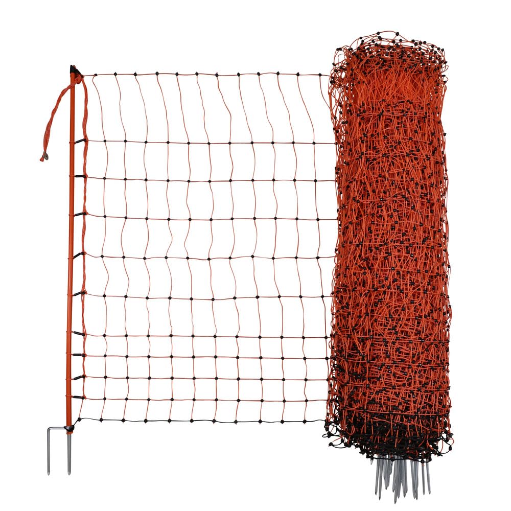 Kerbl Orange Double-Point Electrifiable Fence Net