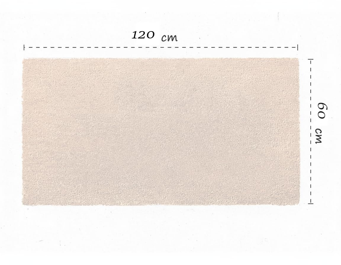 Paillasson en coco en fibre naturelle et caoutchouc recyclé (33 x 60, 33 x 70, 40 x 70, 40 x 80, 40 x 90, 50 x 100, 60 x 120, 70 x 140) (bleu uni, 60 x 120 cm)