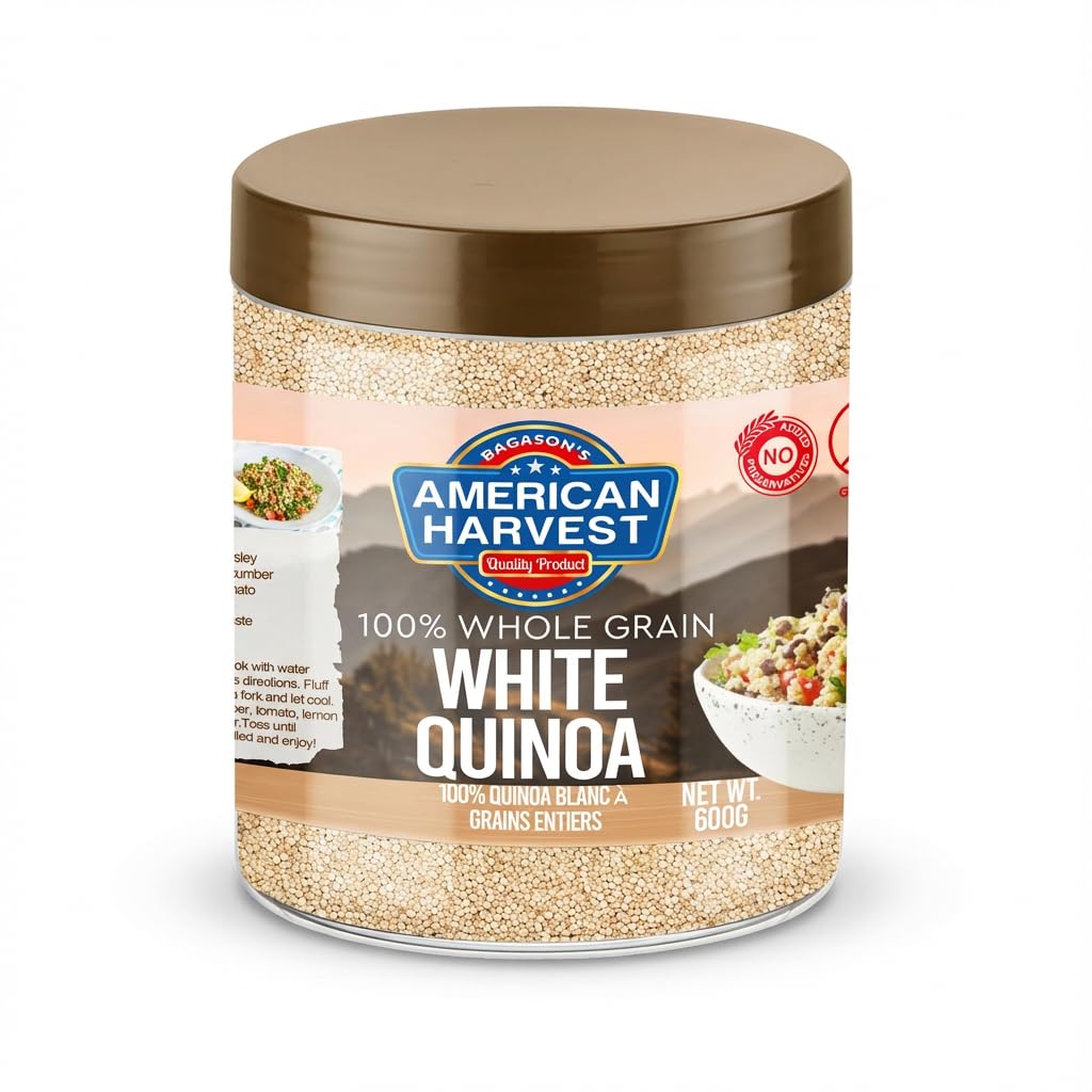 American Harvest Natural White Quinoa In Jar, 600 gm