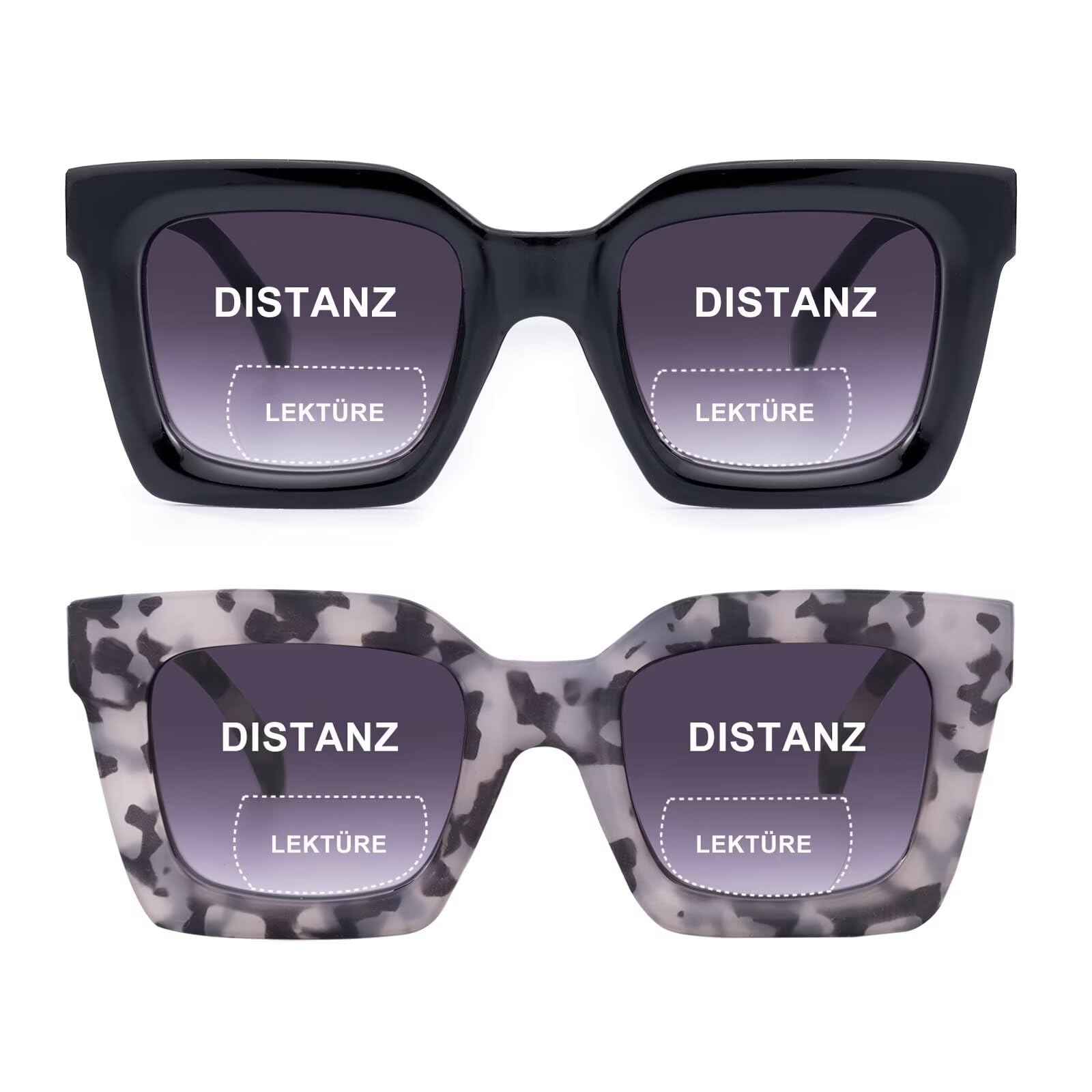 SKYWAY Übergroße Blaulichtfilter Brille Damen Herren,Stilvol