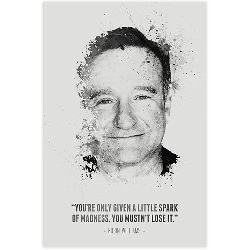 Celebrity Quotes Poster Robin Williams Quote Poster Canvas Poster Bedroom Decor Sports Landscape Office Room Decor Gift Unframe:24×36inch(60×90cm)