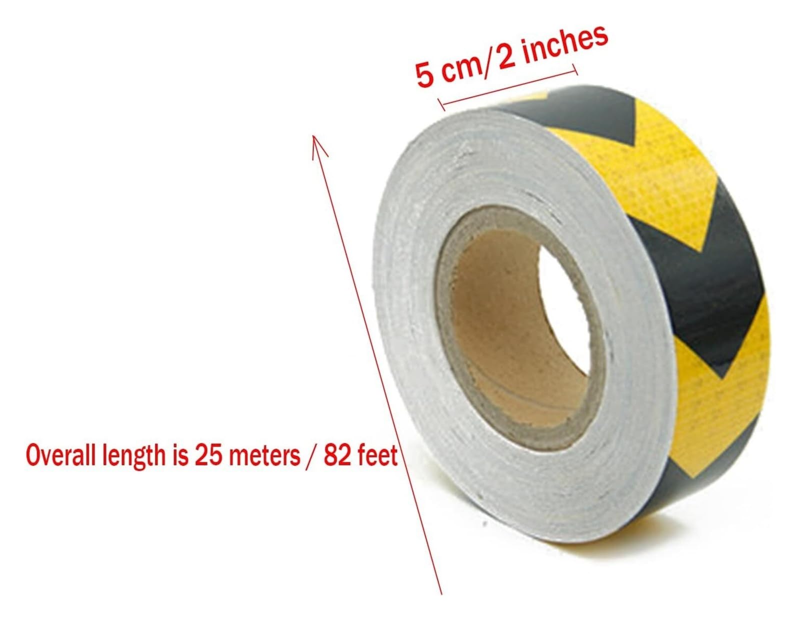 Nastro riflettente, strisce riflettenti impermeabili durevoli da 5 cm x 25 m for segnaletica di sicurezza, nastro di barriera autoadesivo for segnaletica stradale