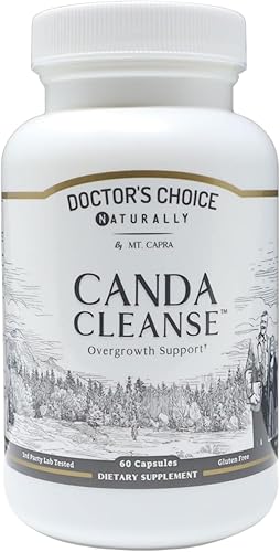 Mt. Capra CandaCleanse Soporte para el crecimiento excesivo, suplemento de salud digestiva con potentes nutrientes que incluyen ácido caprílico,