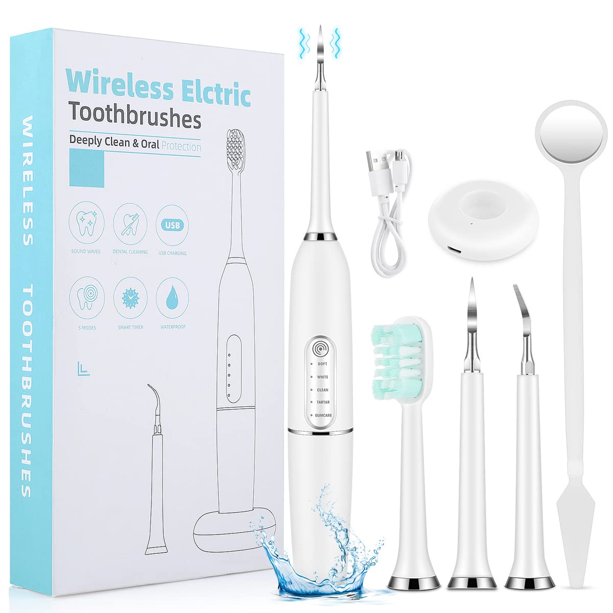HANNEA® Teeth Cleaning Kit Ultrasonic Tooth Care and Cleaner Kit Professional Stainless Steel Tartar Remover for Teeth Improving Teeth Stain Tartar Calculus (B0B642Q9H2) Amazon Price History, Amazon Price Tracker