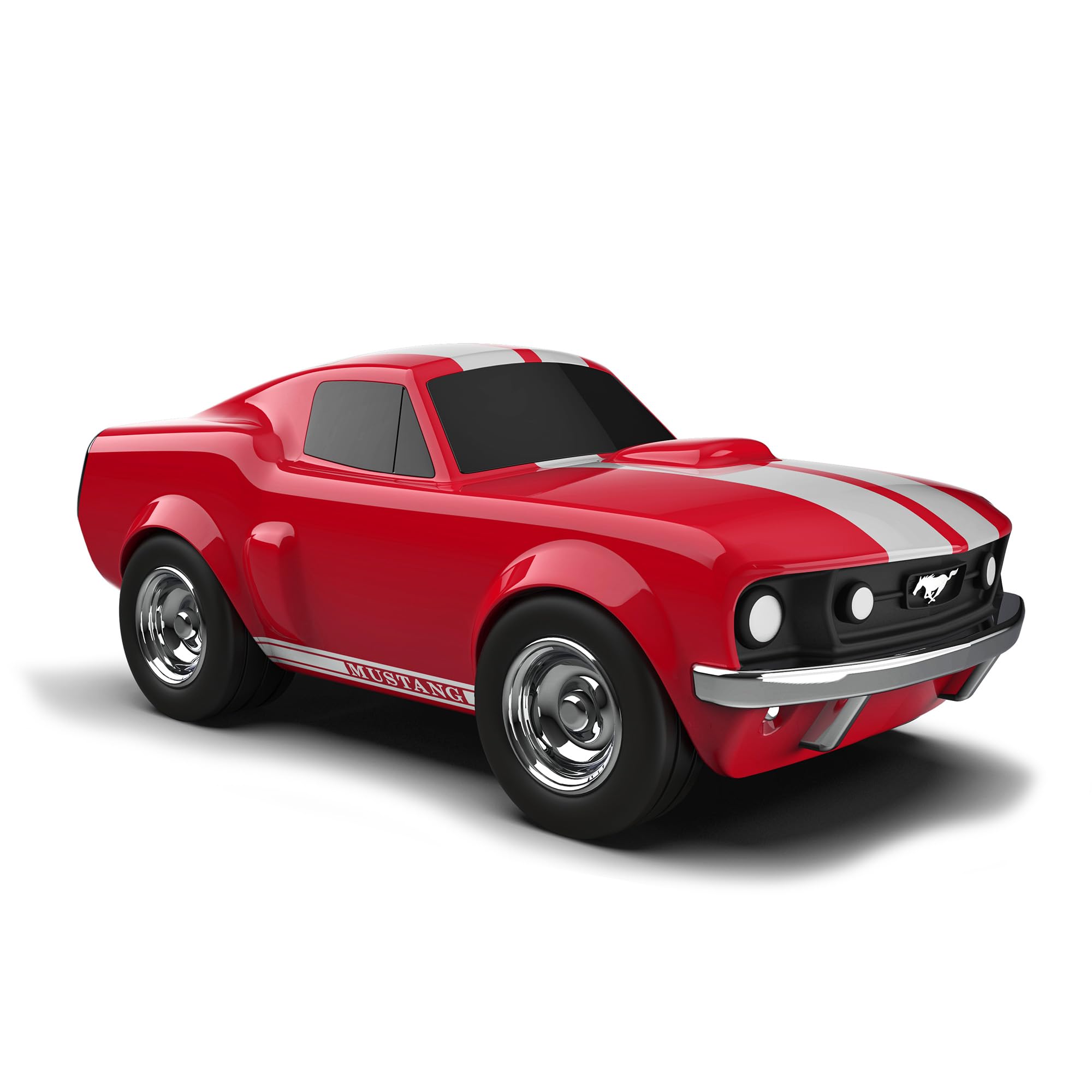 Baghera Ford Mustang Red Toy Car for Kids – Officially Licensed Vintage Style Fast Car with Classic American Muscle Car Design, Premium Collectible Car Toy, Retro Toy Cars & Car Toys for Kids
