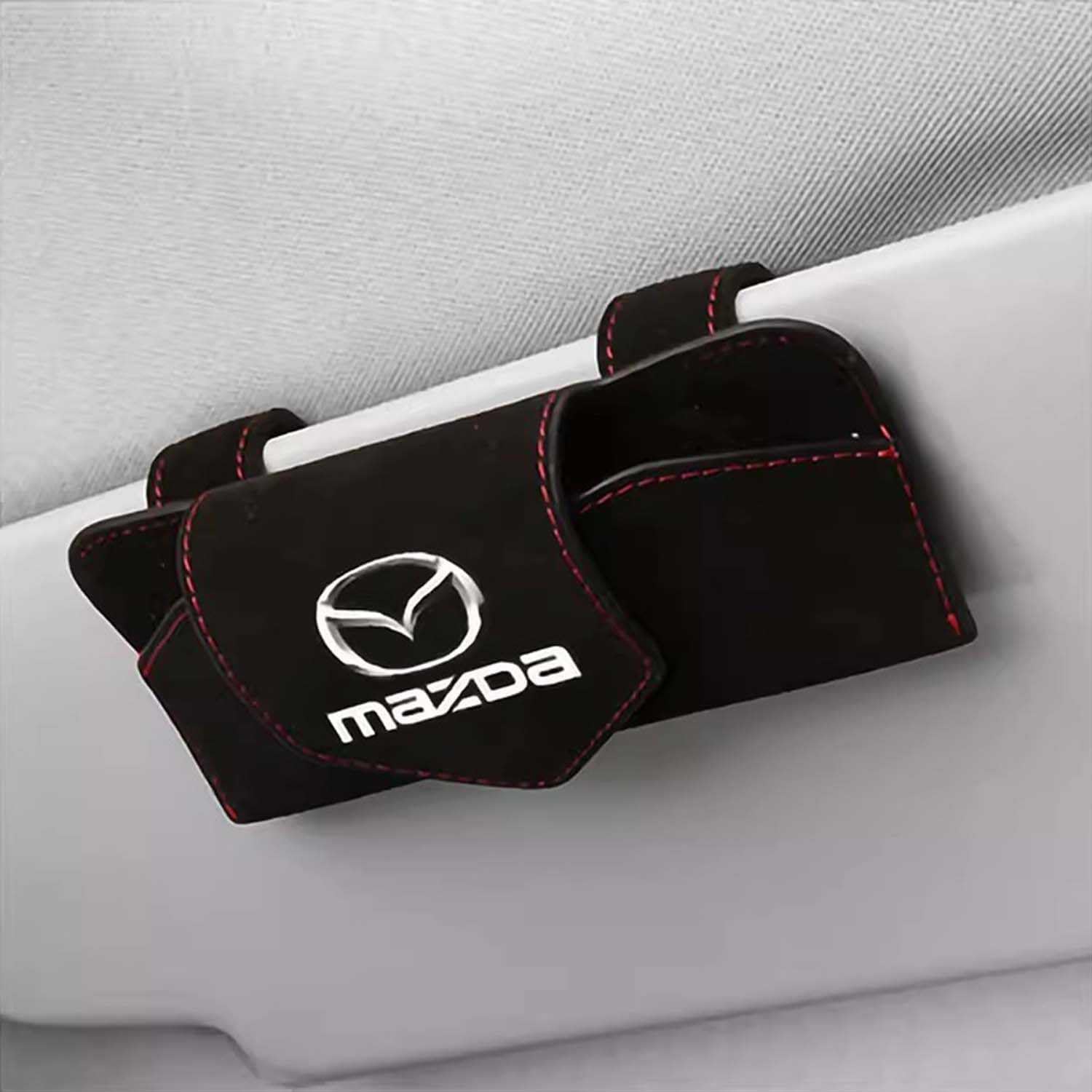 Portagafas de Coche para Mazda Cx7 Cx5 Cx9 Cx-5 Cx3 MX-5,Soporte de Gafas de Sol Multifuncional Elegante Accesorios Coche Interior,B-Black