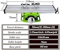 Vista 7 de Mesa de banco compuesto compacto de aluminio banco superior de carpintería Mesa deslizante cruzada Accesorio de tornillo de banco Clarmp 2 ejes