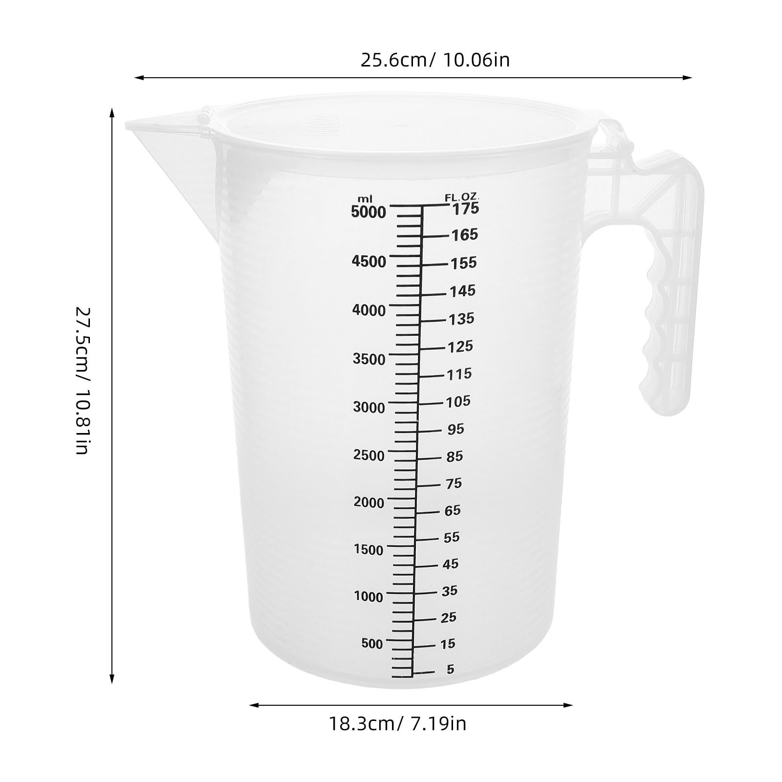 Toyvian Caraffa Graduata Coperchio Antipolvere Misurino in Trasparente Per Uso Alimentare Scala Precisa Per Misurazioni Accurate Per Cucine e Ambienti Da Bar