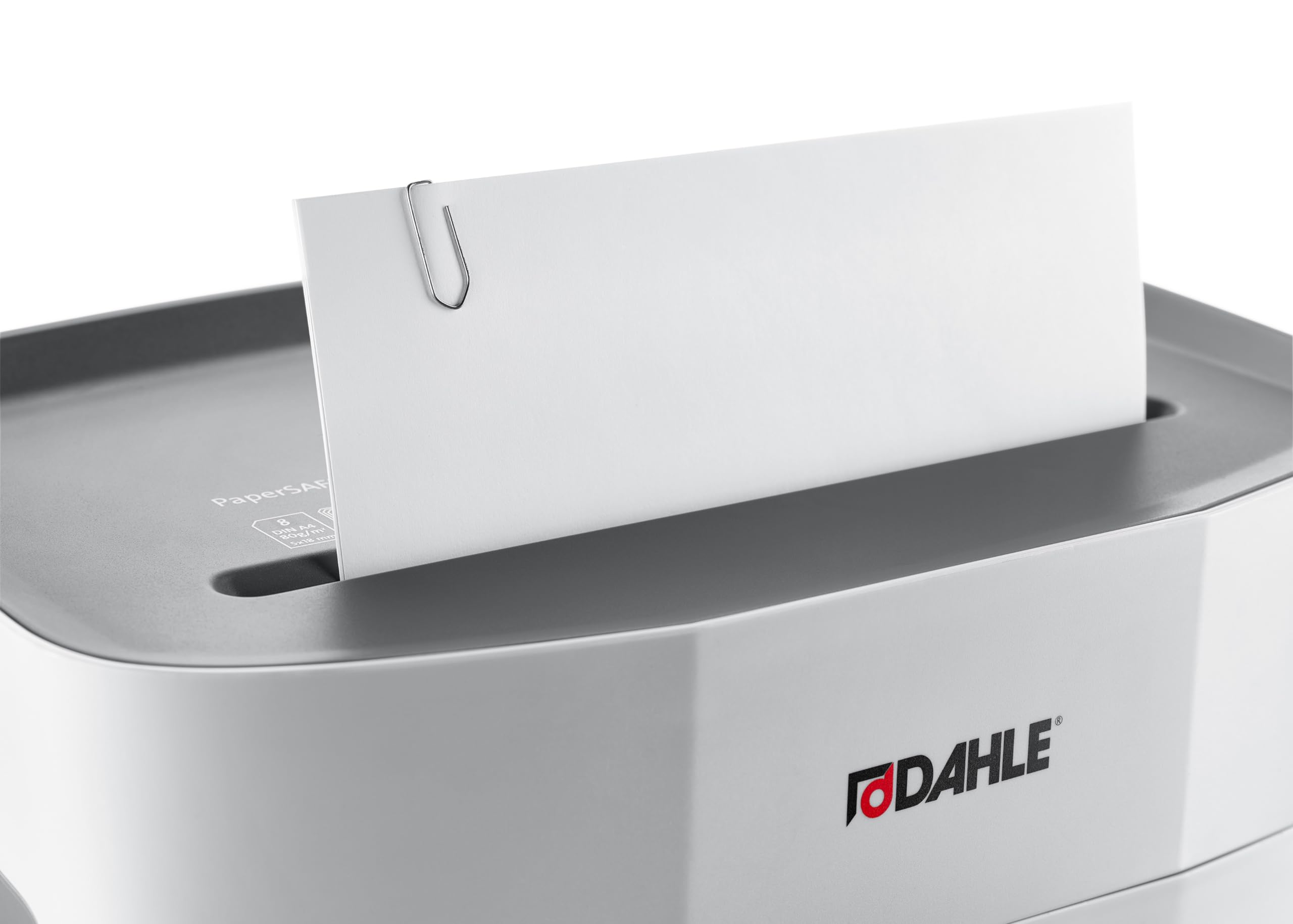 Dahle PaperSAFE PS 120 distruggidocumenti (8 fogli, livello di sicurezza P4, taglio a particelle, privo di olio e manutenzione, 12 litri), grigio
