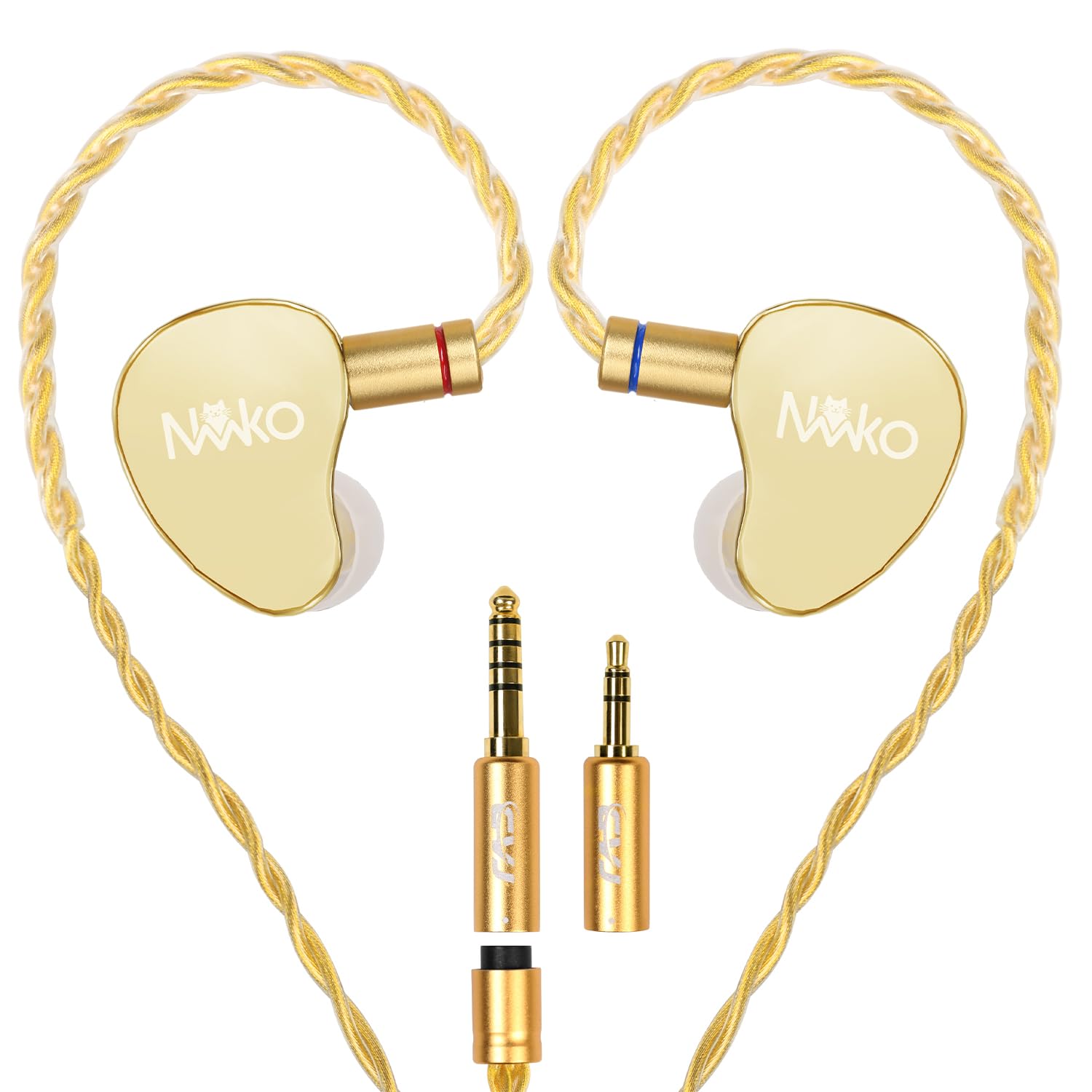 Amazon.co.jp: CVJ NEKO イヤホン有線IEMイヤモニ風イヤホン 黒金複合