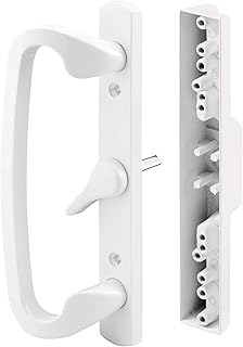 Prime-Line C 1270 Sliding Door Handle Set, Mortise Style, White (Single Pack)