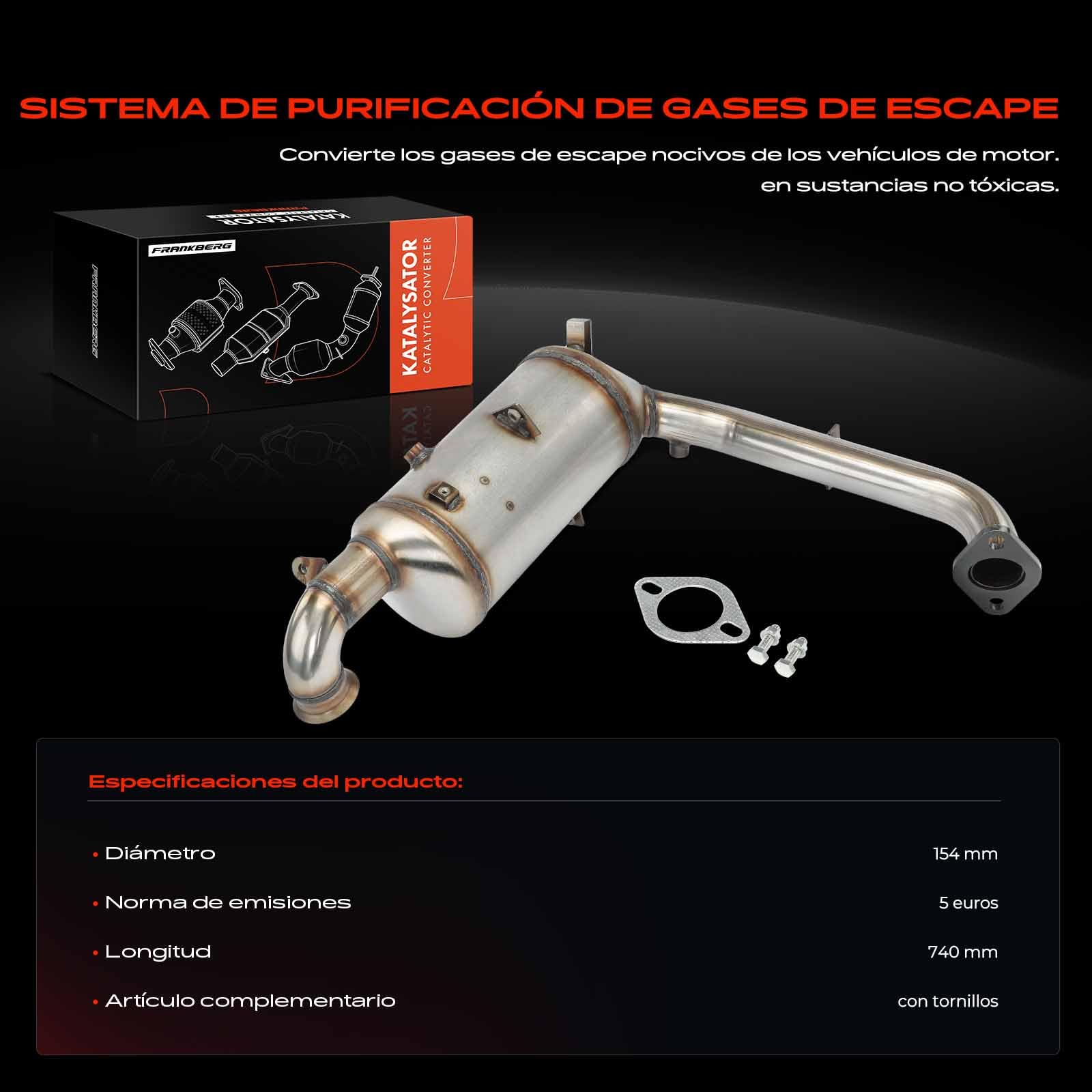 Frankberg Filtro de partículas diésel (DPF) 36002208 | Compatible con: S80 II 124, Torneo Focus II DA DS FFS, Focus II Saloon DB DH FCH, Focus II DA DP HCP, 3 BL, S40 II 544