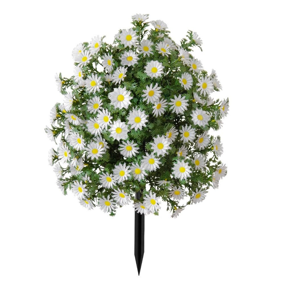 Marguerite blanche artificielle 50cm, arbuste extérieur résistant