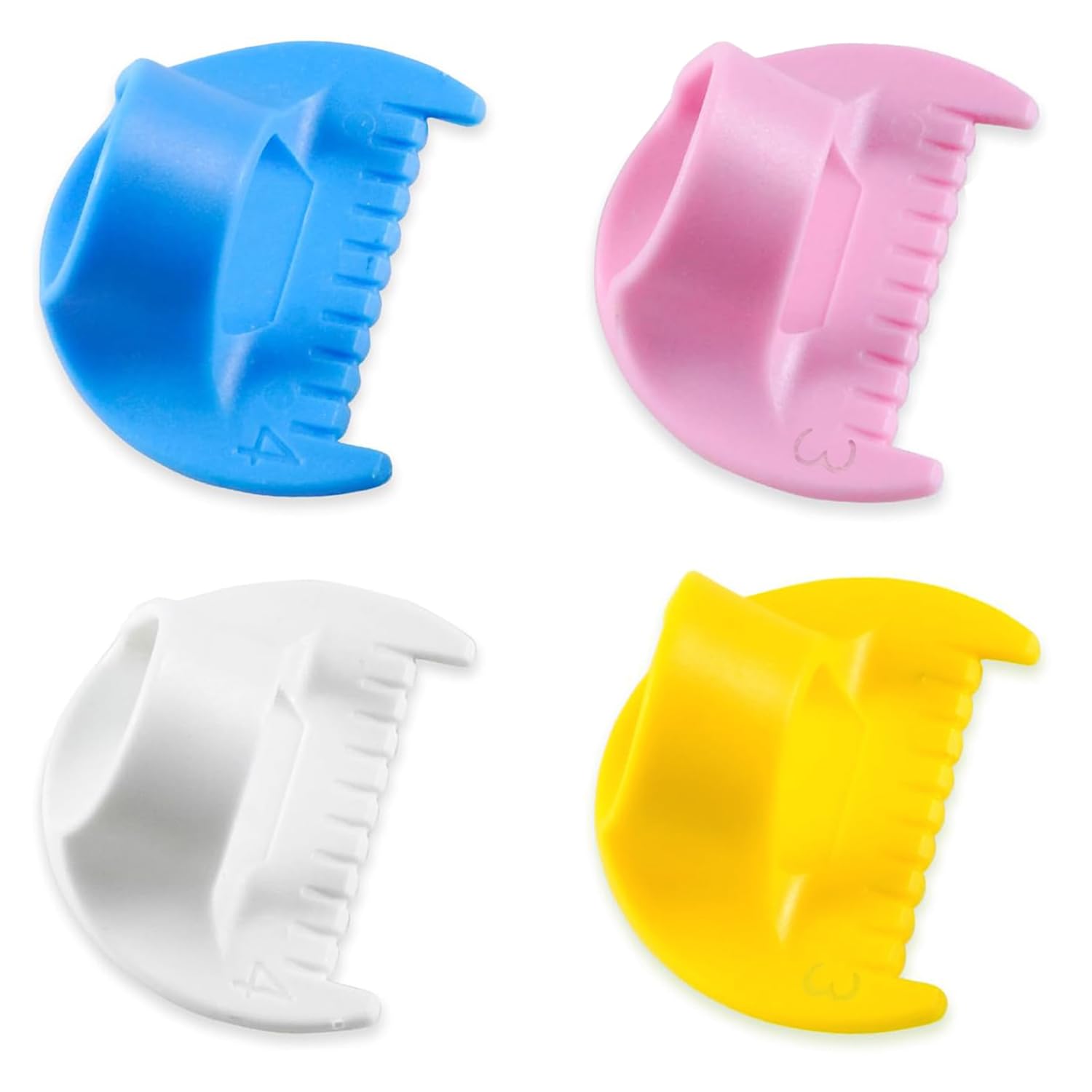 Set Di 4 Righelli Da Dito Per Cucito TRKETK – Accessori Per Blocco Punto 3/4 Mm, Misuratori Per Cuciture E Trapunto, Leggeri E Multicolori